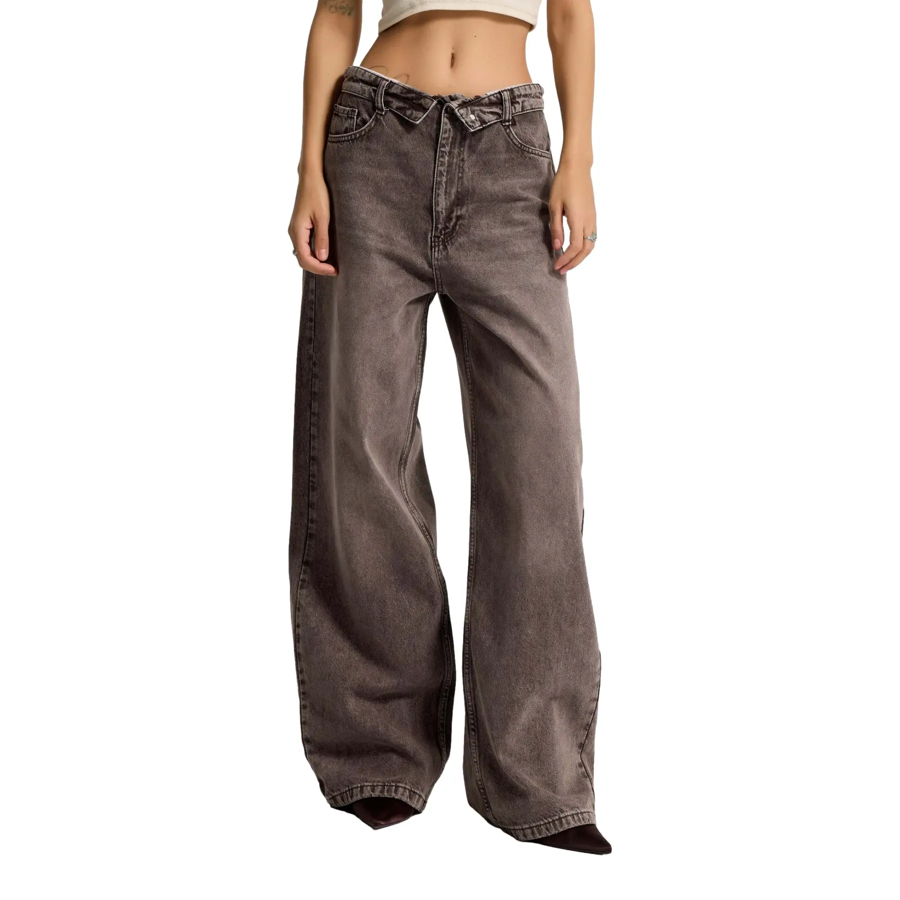 Jeans Dritti Classici Vita Basso Donna