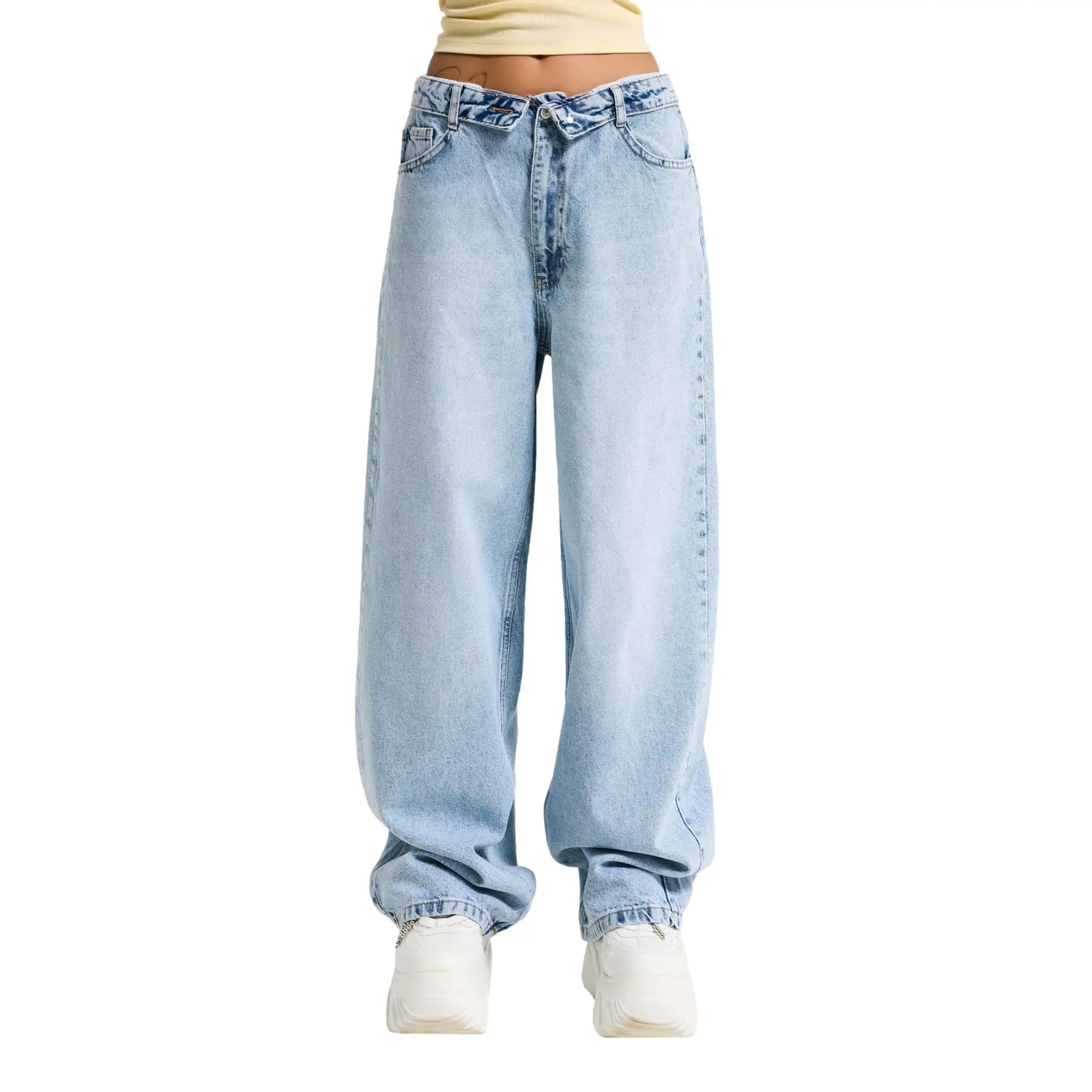 Jeans Dritti Classici Vita Basso Donna