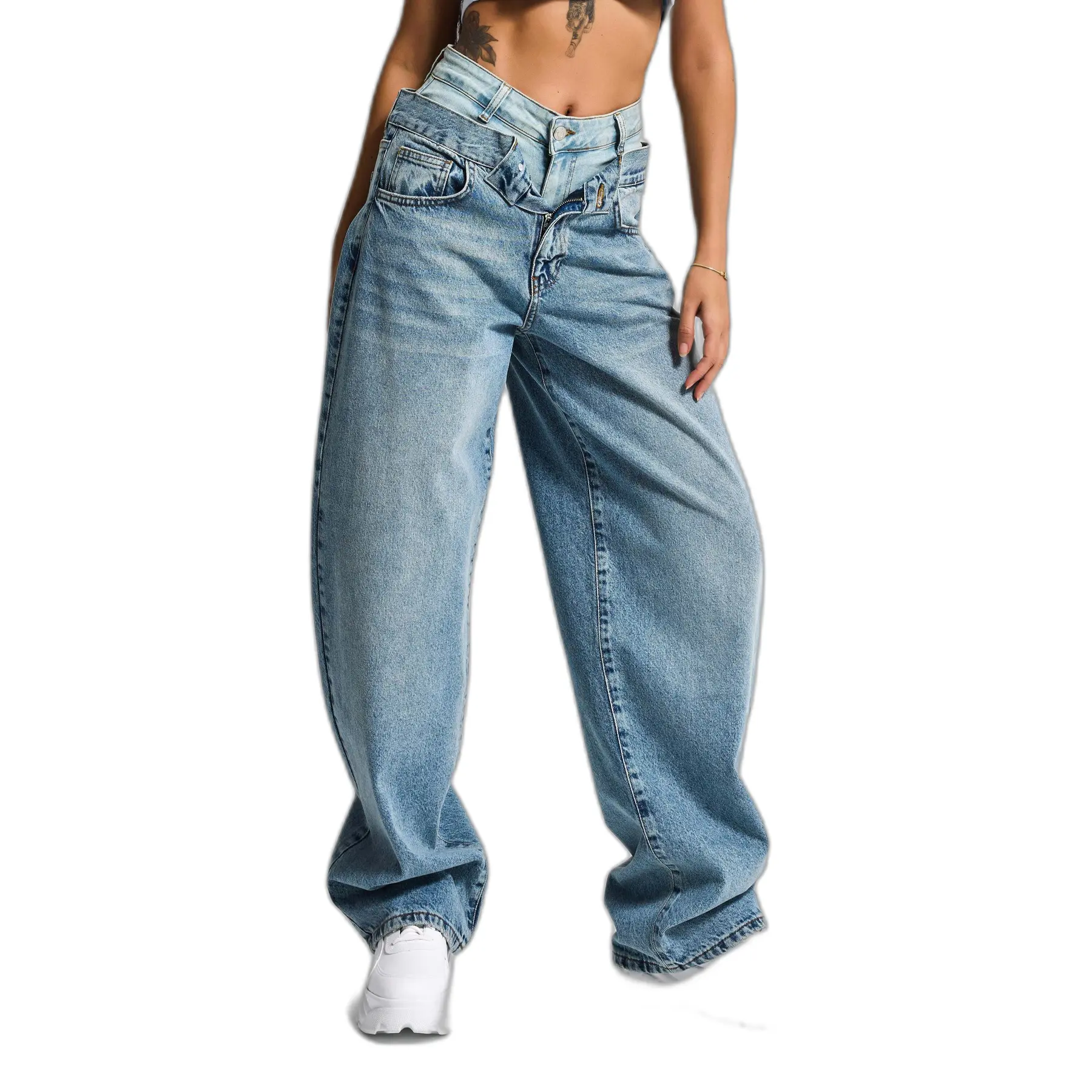 Jeans Balloon alta vita donna