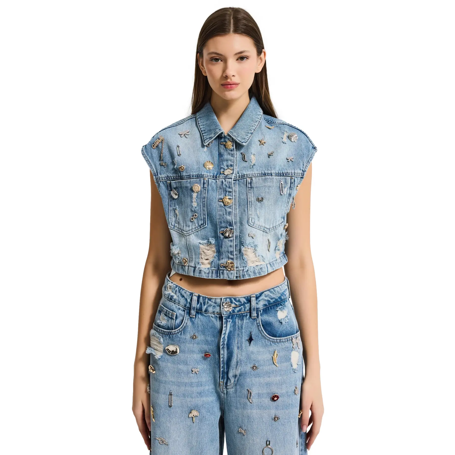 Jeansweste für Damen It's Basic