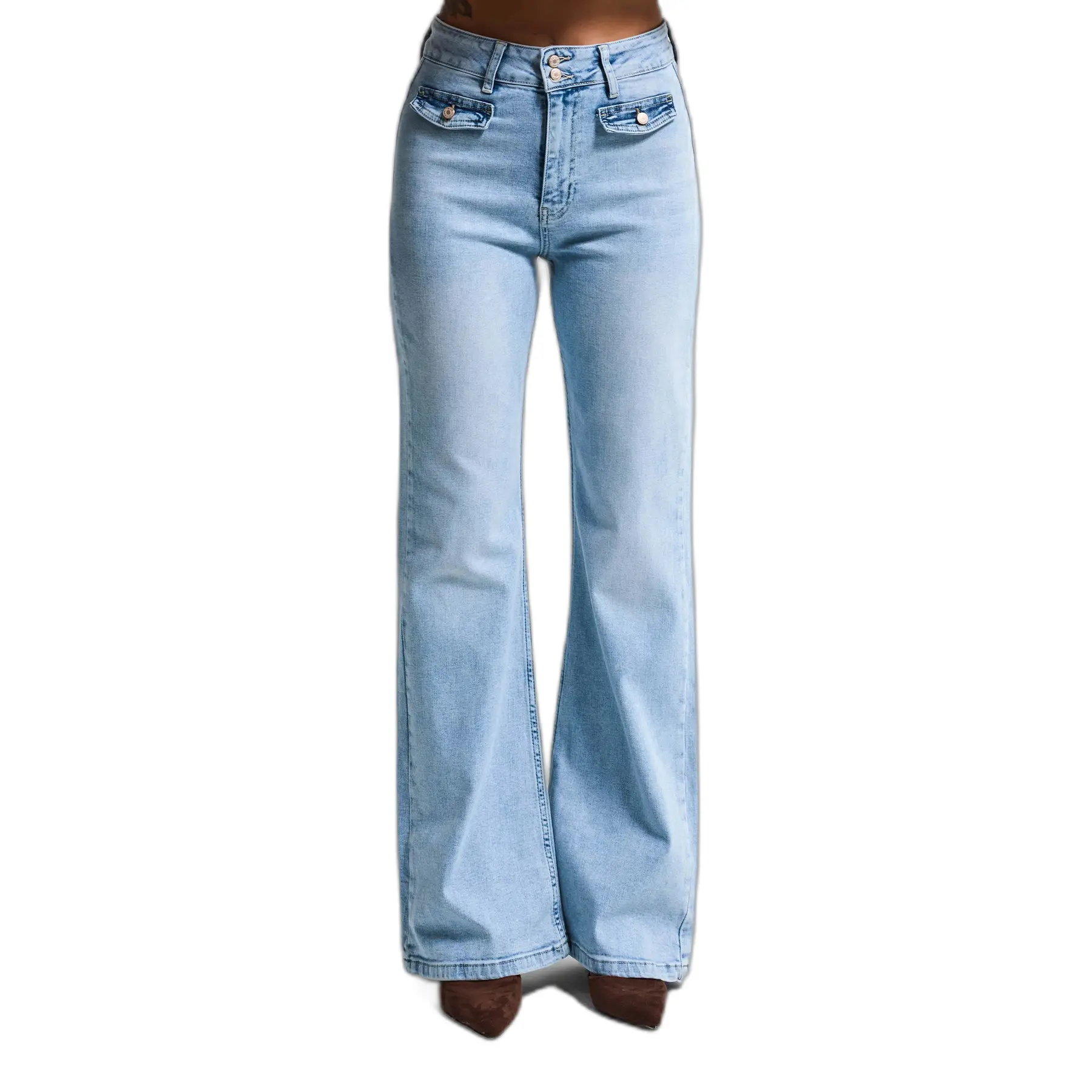 Image of Hochtaillierte Damenflare-Jeans It's Basic