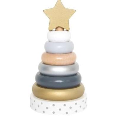 7332599071578 - - Stapelturm GOLD UND SILBER in weiß