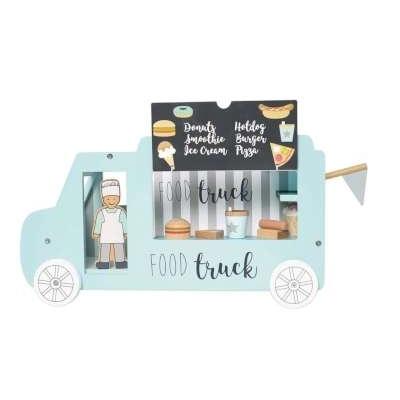 7332599071592 - Holz-Spielzeug FOOD TRUCK mit Fast Food in bunt