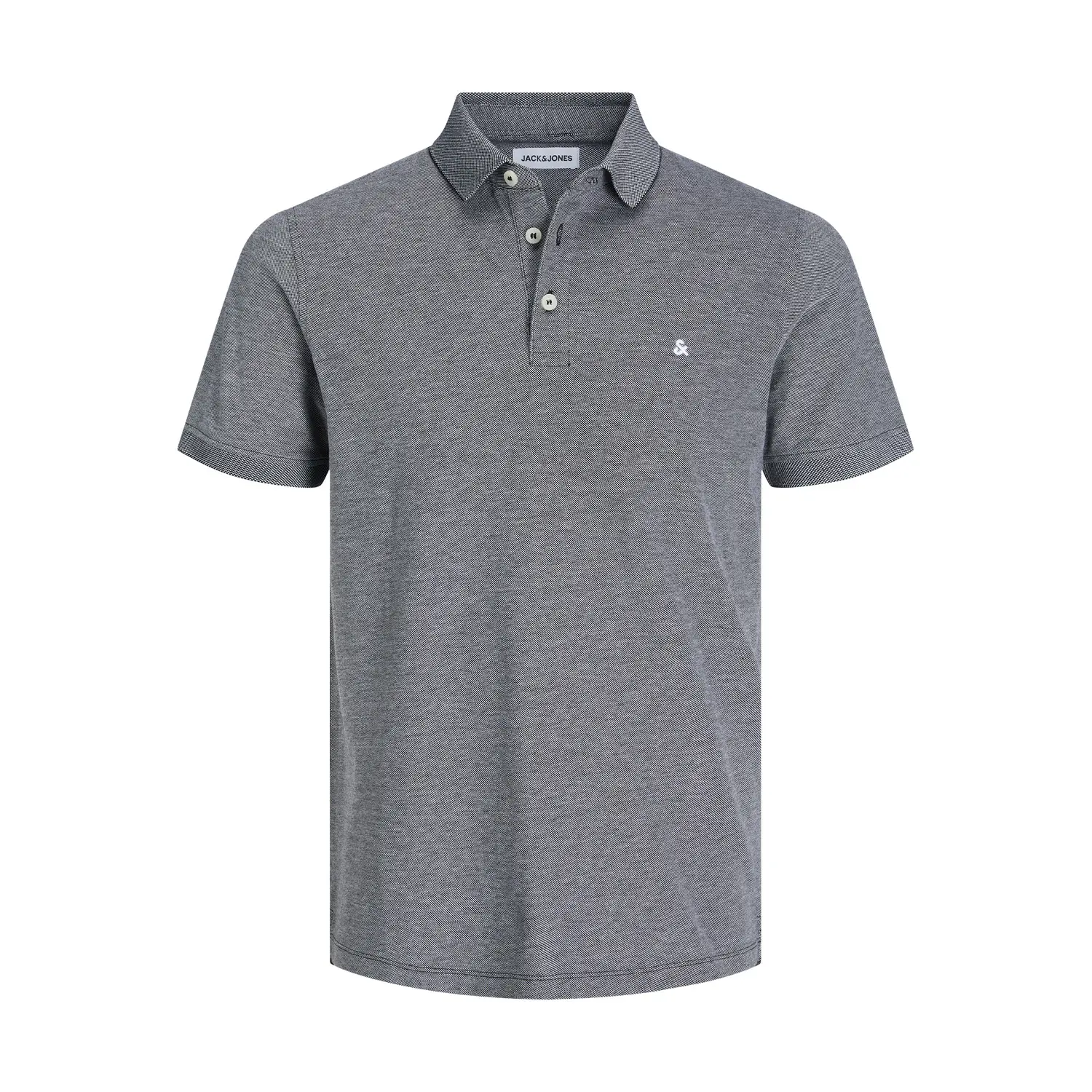 5715506677704 - JACK & JONES Poloshirt JJEPAULOS POLO SS NOOS Anthracite CLASSIC Unifarben Grau - Gr M