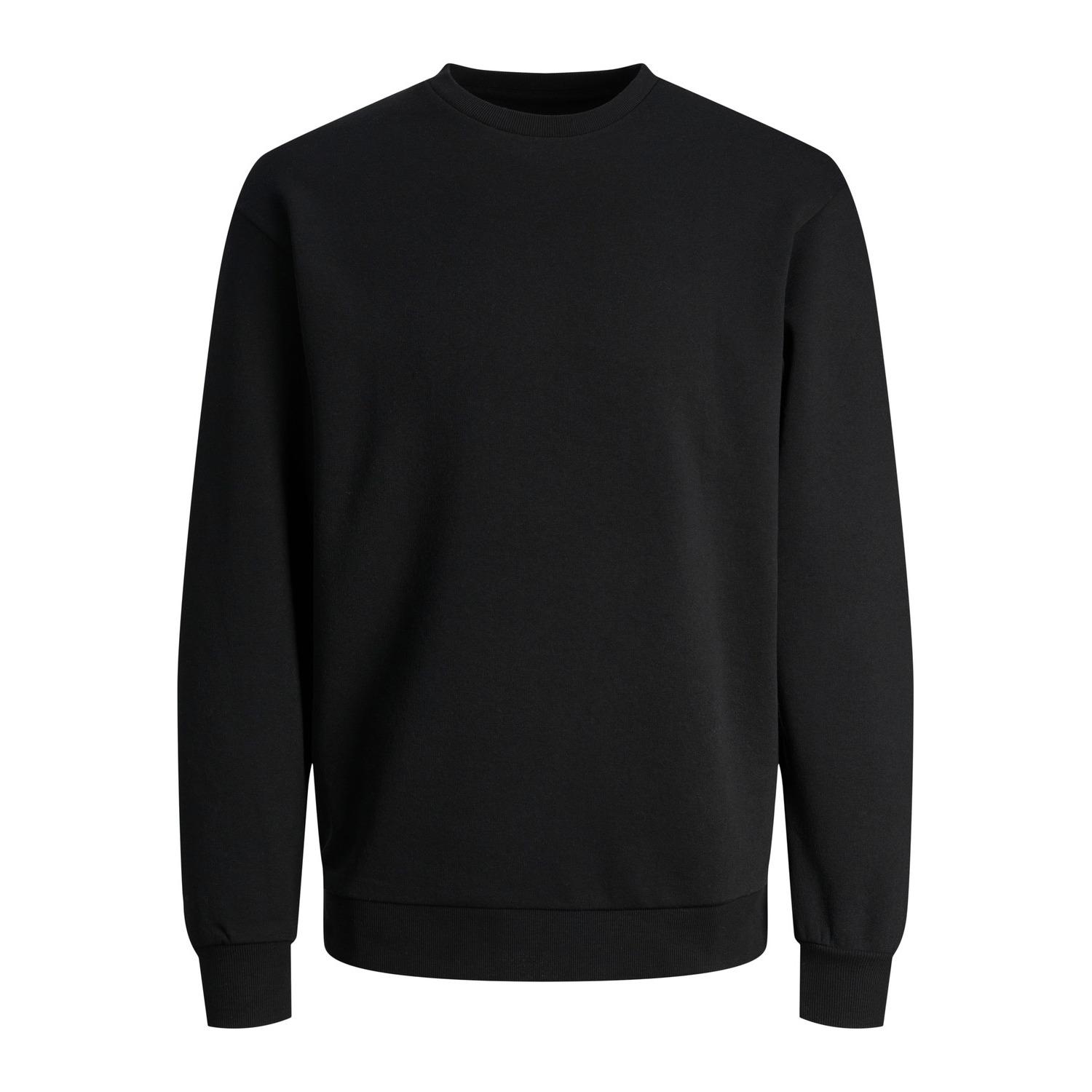 5715434100947 - JACK & JONES Sweatshirt JJEBRADLEY SWEAT CREW Black Unifarben Schwarz - Gr M