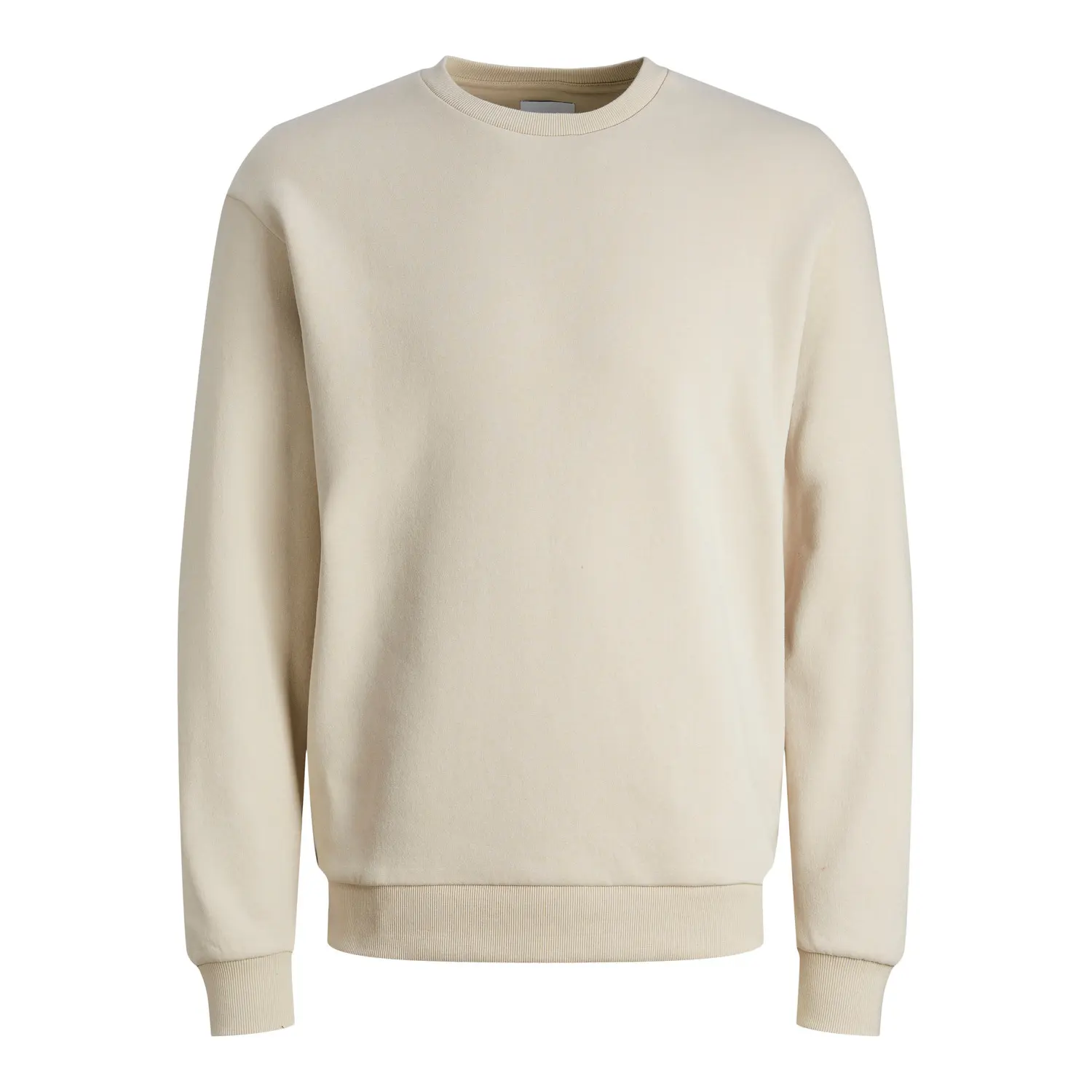 5715434102453 - JACK & JONES Sweatshirt JJEBRADLEY SWEAT CREW Moonbeam Unifarben Beige - Gr XXL
