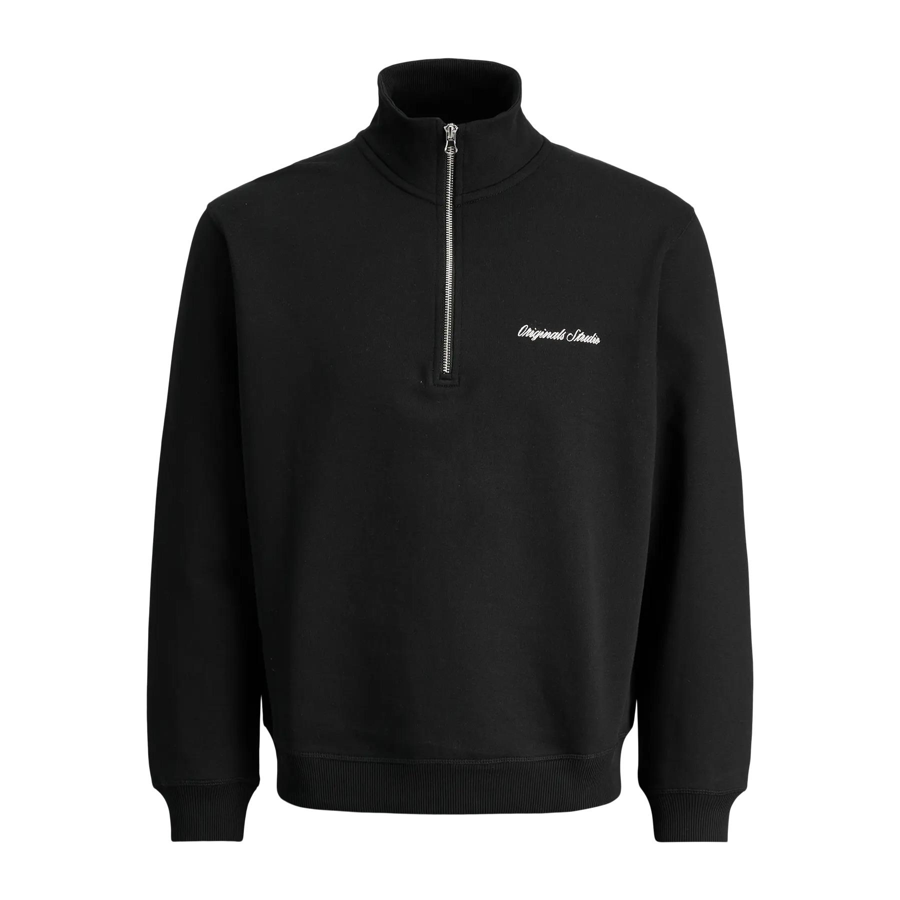 5715730811738 - Sweatshirt mit Troyer-Kragen und Label-Stitching