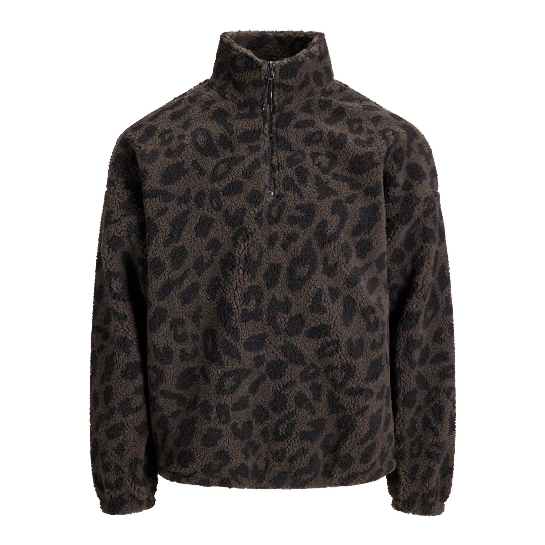 5715733844221 - Fleece 1 2 Reißverschluss Jack & Jones Teddy Cheetah