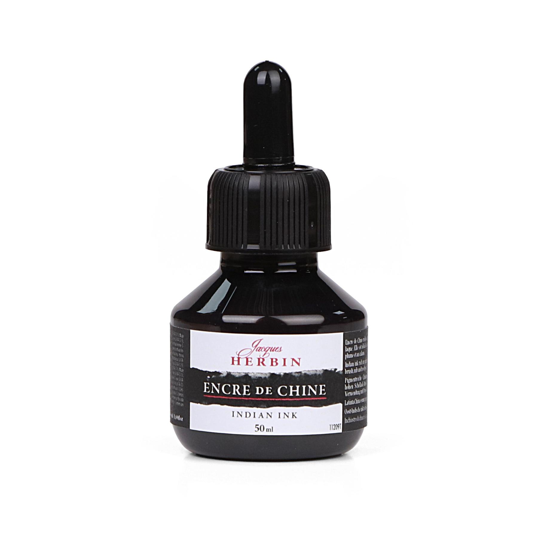 3188550112095 - 4 x Zeichentusche 50 ml schwarz