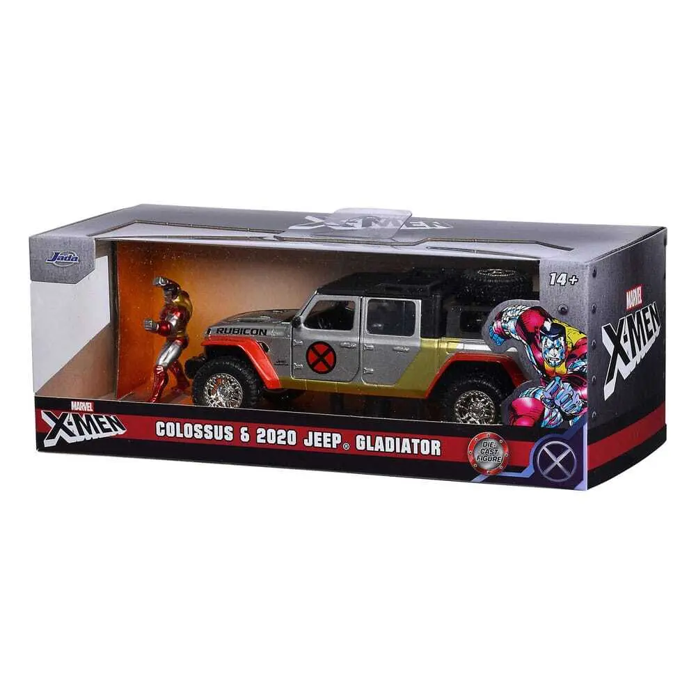 Set von 6 Autospielen mit Figur Jada Toys Marvel 1/32 X-Men Jeep Gladiator métal