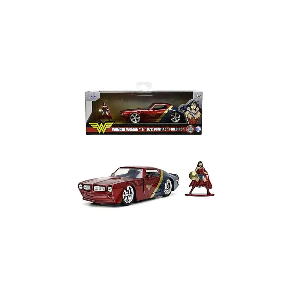 Los von 6 Fahrzeugen Jada Toys DC Comics Wonder Woman 1972 Pontiac Fireb.
