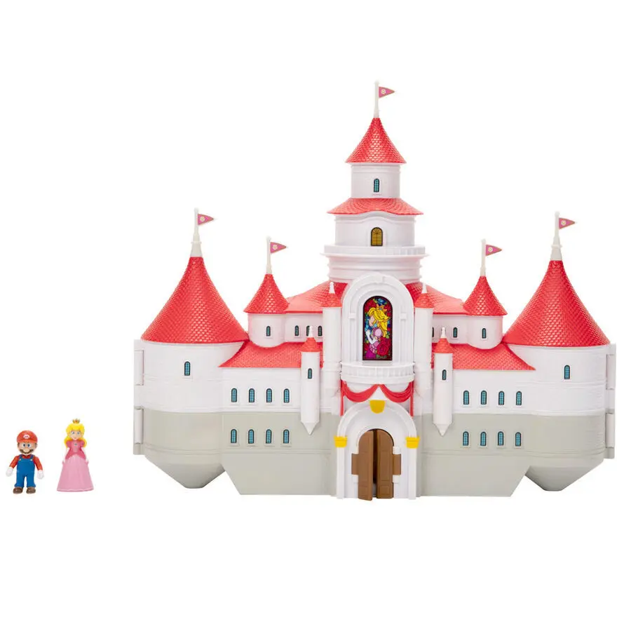 0192995417151 - Super Mario Movie Mini World Deluxe Playset Peachs Castle