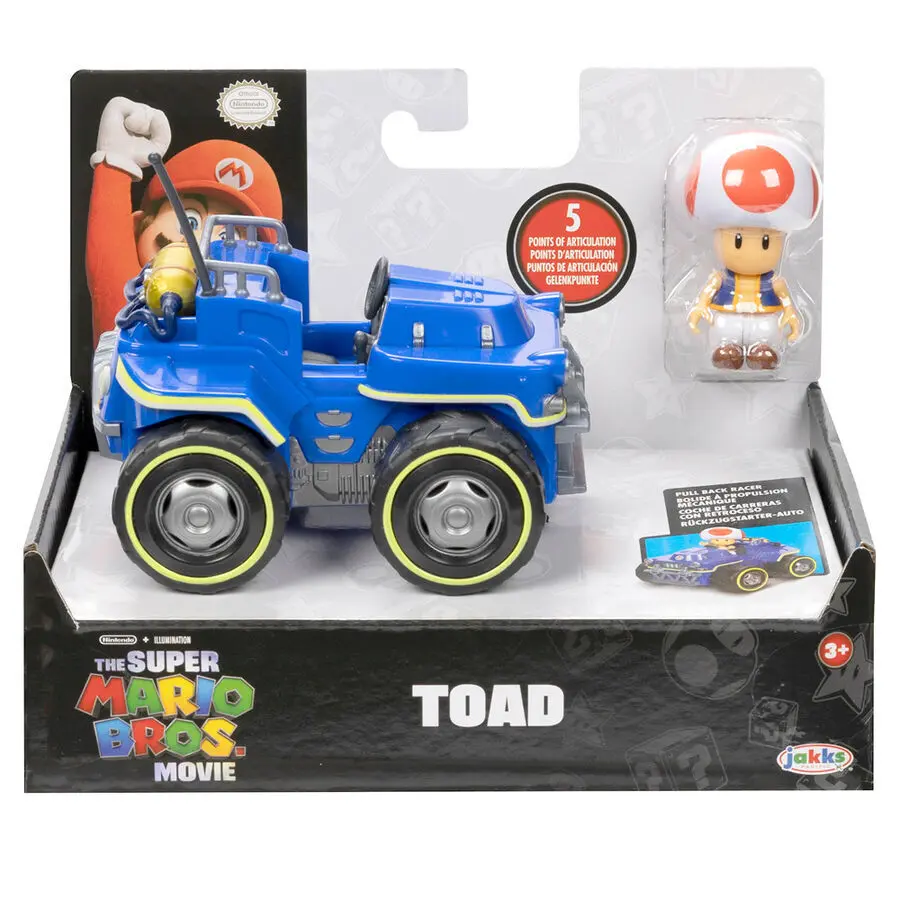 0192995417700 - Figurine Mario Kart The Movie Toad Kart