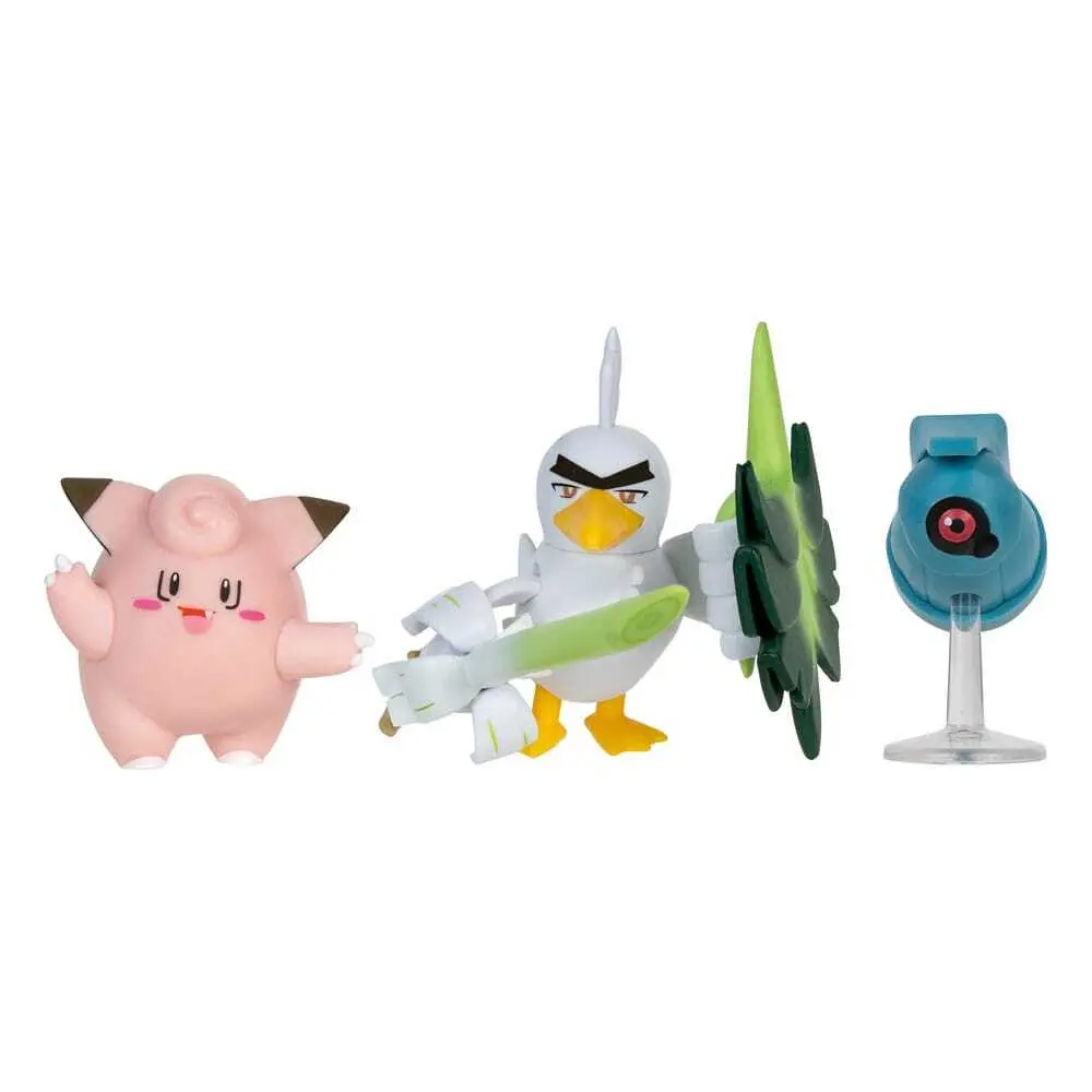 0191726481362 - Figurine Pokémon Battle Set Mélofée Terhal Palarticho (x3)