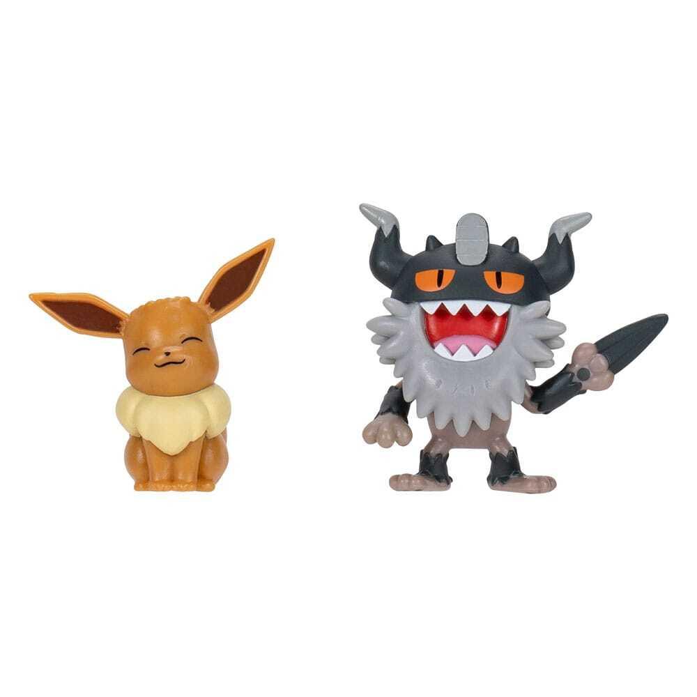 0191726709183 - Figurine Pokémon Battle Set Berserkatt & Évoli (x2)