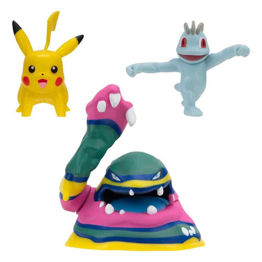 0191726709381 - Sammlerfigur Pokémon Battle Figure Set Machoc Pikachu #1Alolan Grotadmorv (x3)