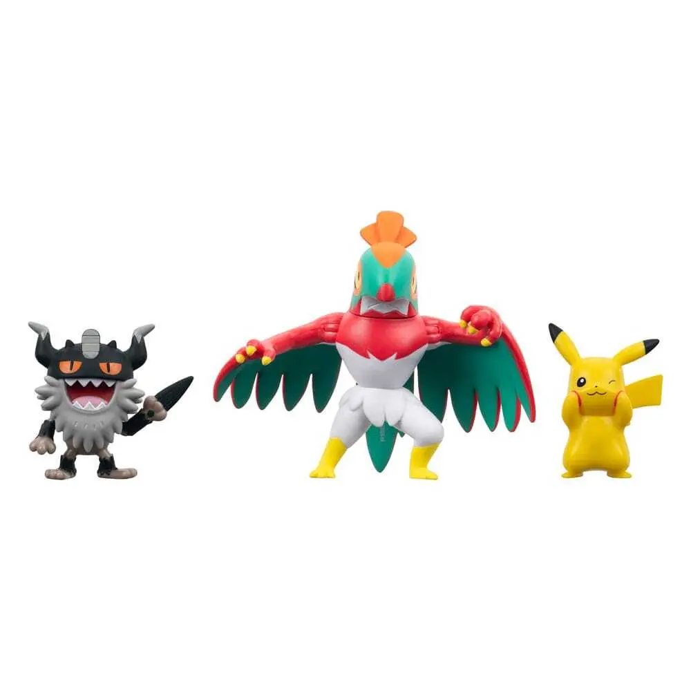 0191726709428 - Sammlerfigur Pokémon Pikachu #8 Perrserker Hawlucha (x3)