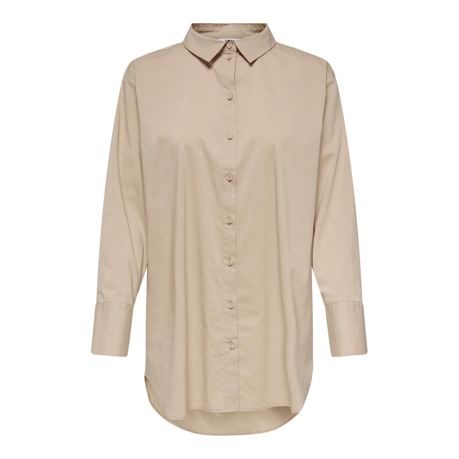 5715314022949 - JDY - Oversize-Longline-Hemd in Beige-Neutral