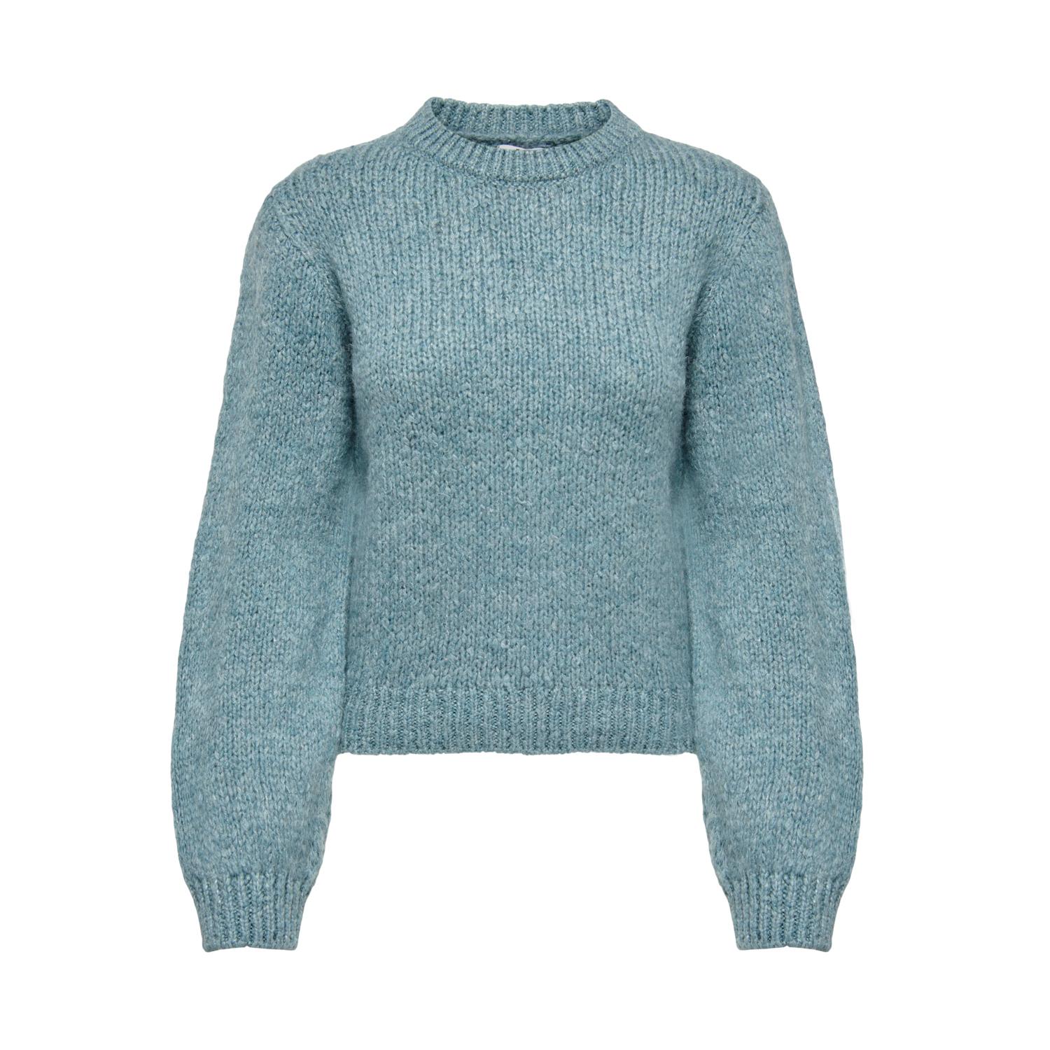 5715310914057 - JDY - Weicher gerippter Pullover mit hohem Ausschnitt in Blau
