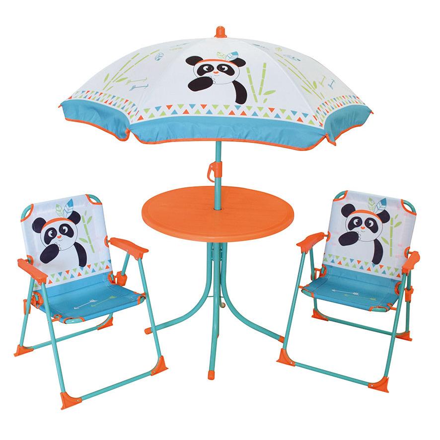 3700057130954 - Tisch + 2 Stühle + Kindersonnenschirm Jemini Indian Panda