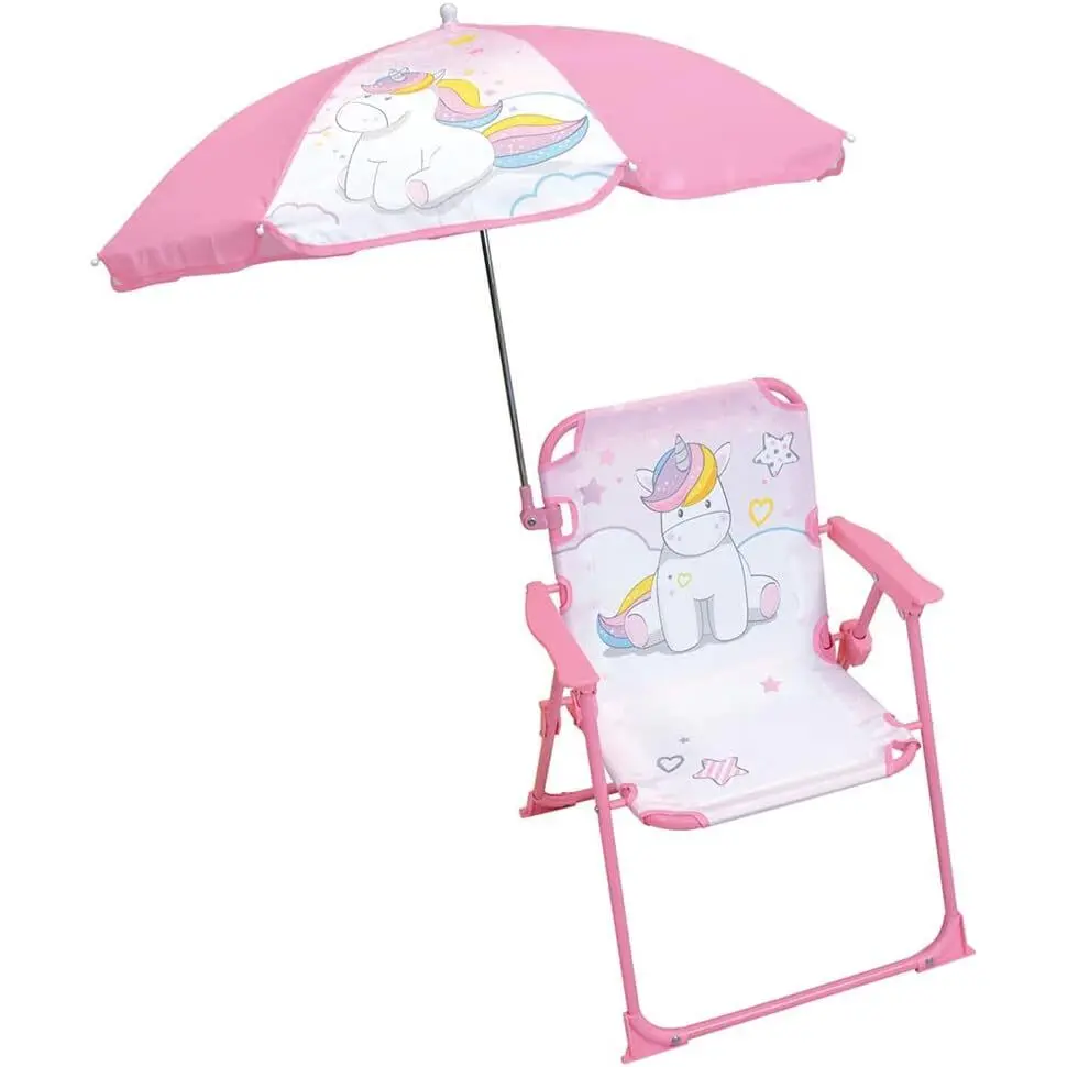 Klappstuhl mit Sonnenschirm Kind Jemini Licorne