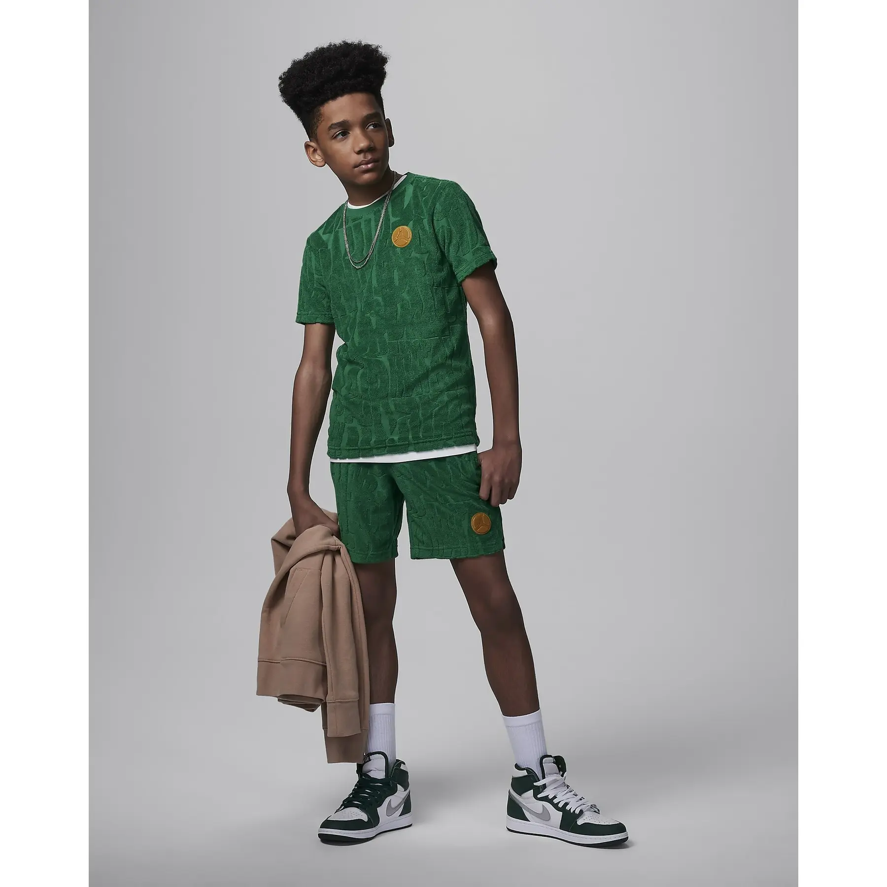 0196923144904 - Kurzarm-T-Shirt für Kinder JDB FUEL UP COOL DOWN DROPS SS 95D151 E1P grün