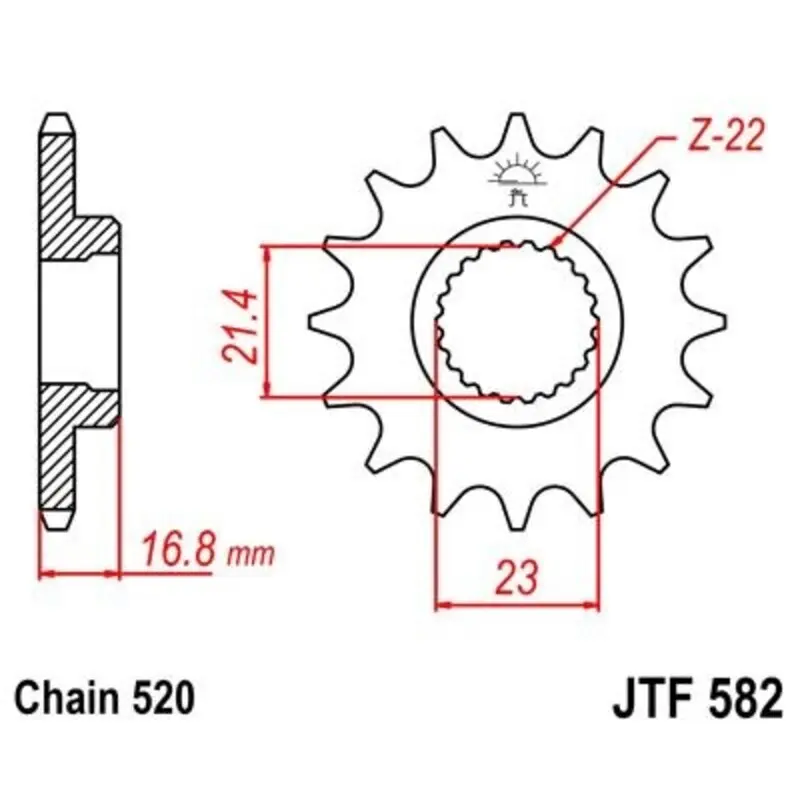 Motorradritzel JT Sprockets YamahaXJ 600 S diversion
