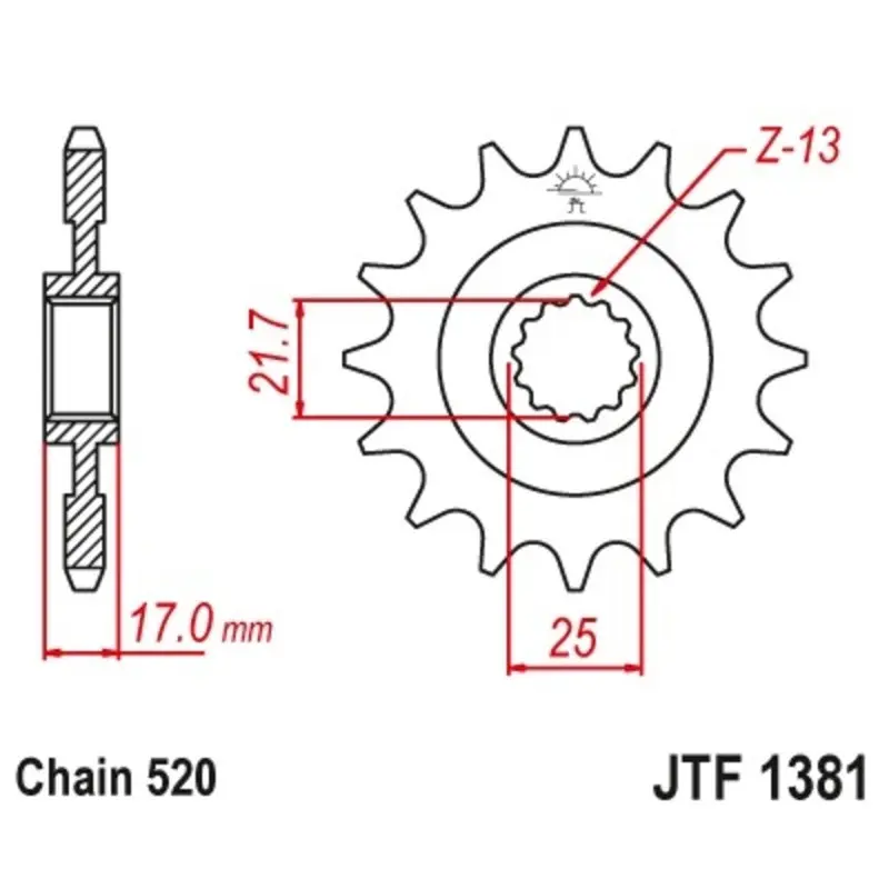 Motorradritzel JT Sprockets Honda CMX 500 A Rebel ABS
