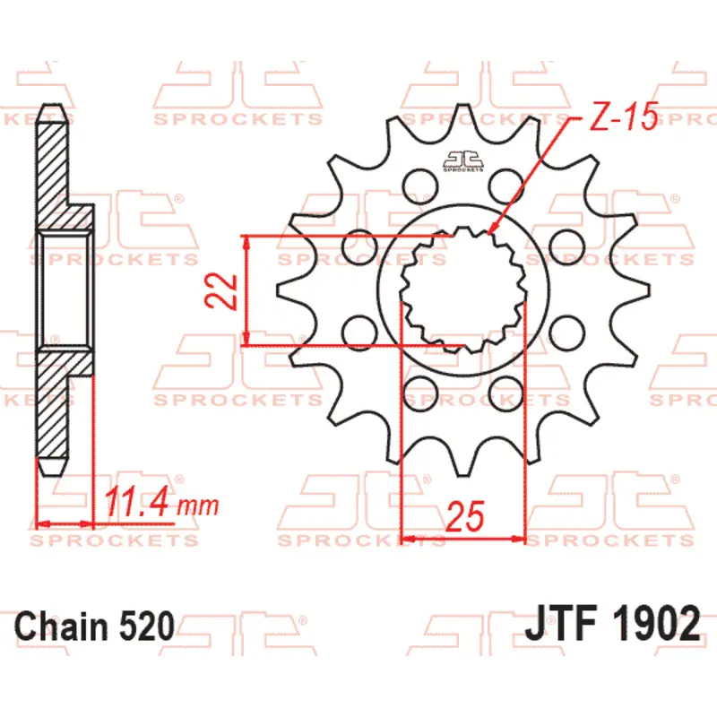 Motorradritzel JT Sprockets CF Moto 800 MT Sport