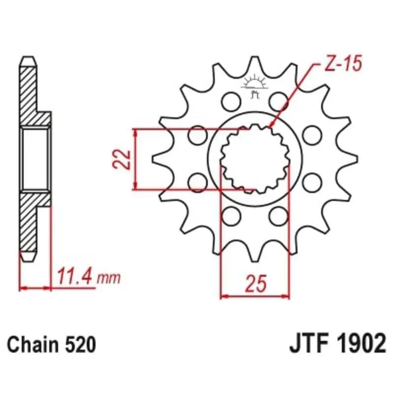 Motorradritzel JT Sprockets CF Moto 800 MT Explore