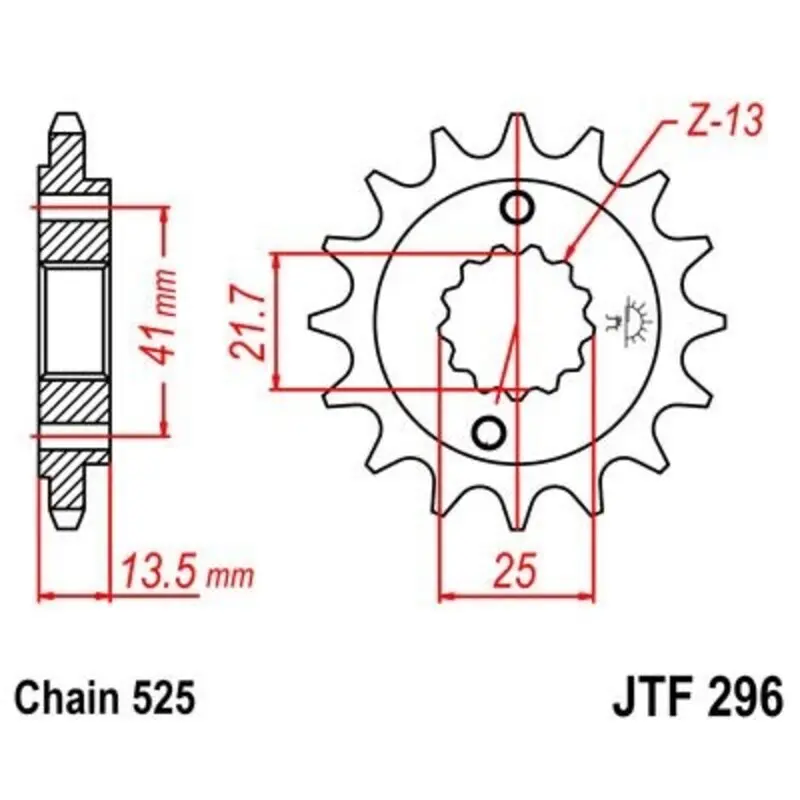 Motorradritzel JT Sprockets Honda VT 600 C Shadow VLX Deluxe