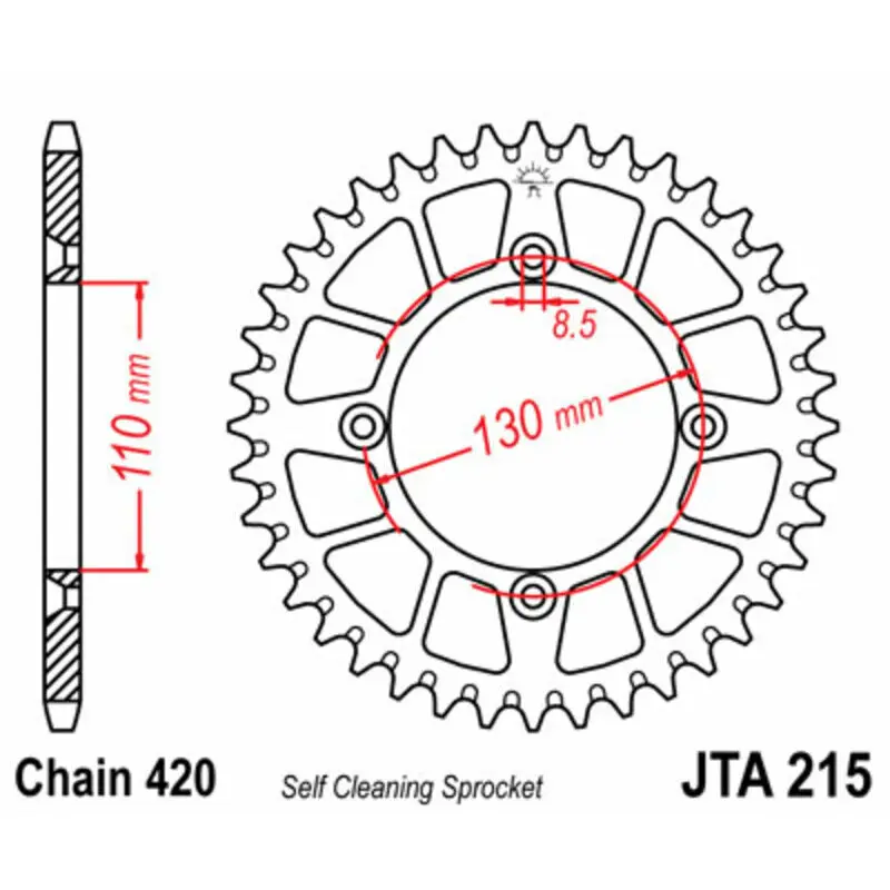 Motorradkrone JT Sprockets Honda CRF 150 R 16/19