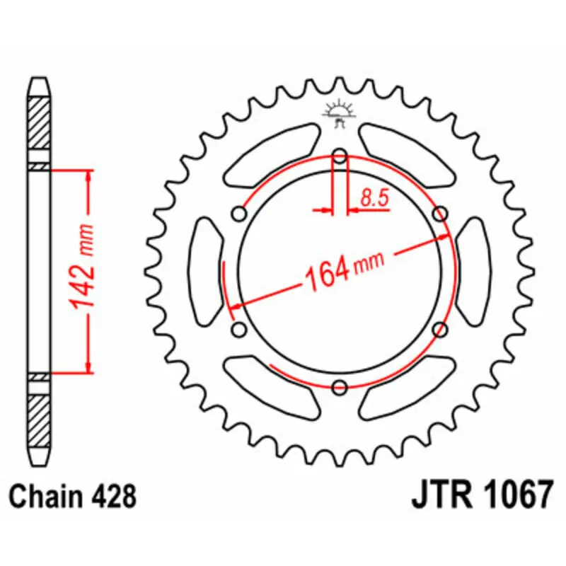Motorradkrone JT Sprockets Hyosung Gt 125 Comet Naked