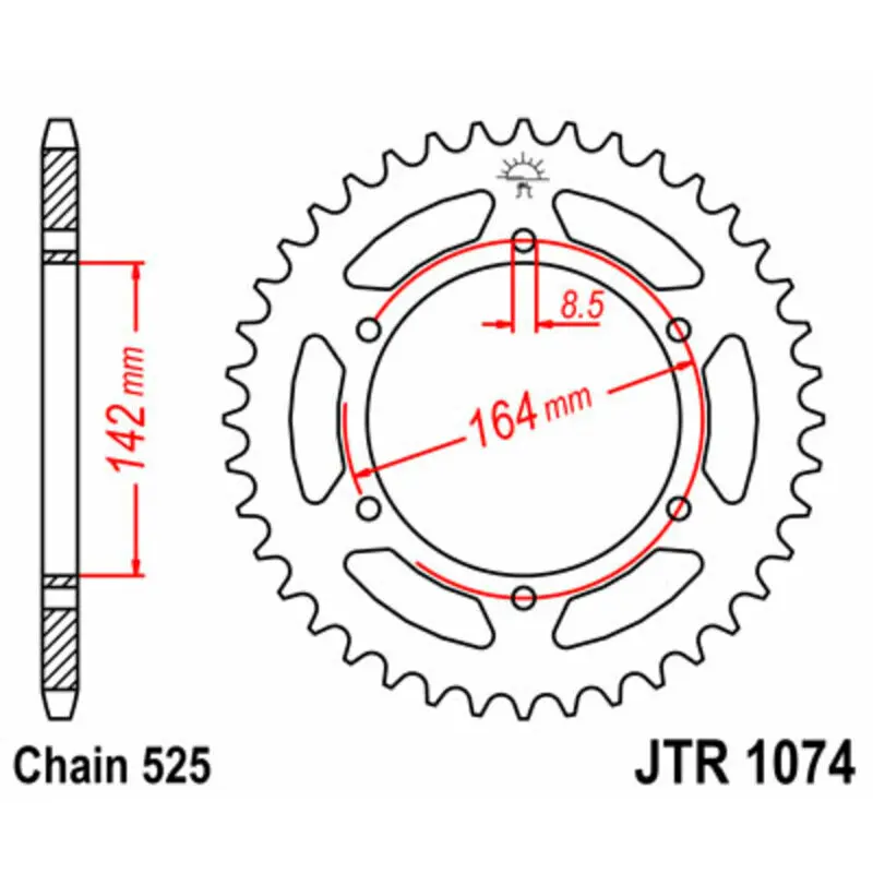 Motorradkrone JT Sprockets Hyosung GT 650 Comet R