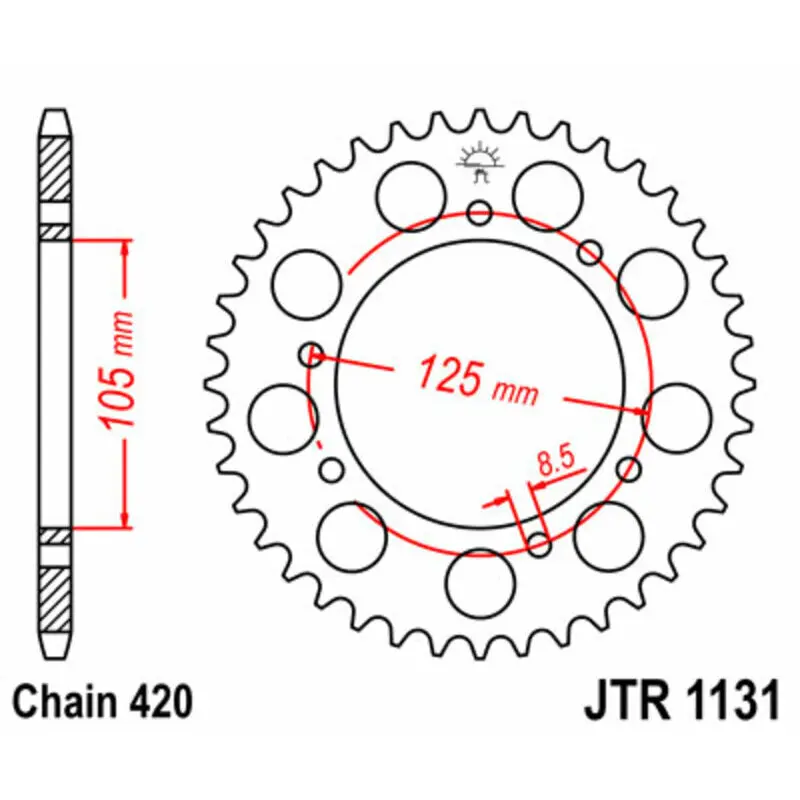 Motorradkrone JT Sprockets Derbi Senda 50 Hyp DRD Evo