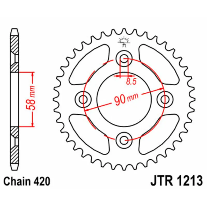 Motorradkrone JT Sprockets Honda XR 50 R