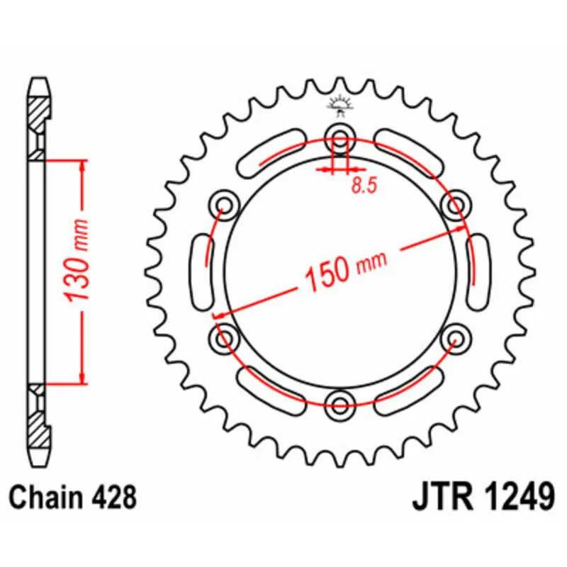 Motorradkrone JT Sprockets Honda XLR 125 R