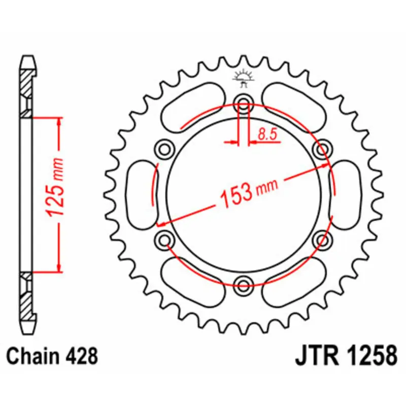 Motorradkrone JT Sprockets Honda XR 125 L (Jd19