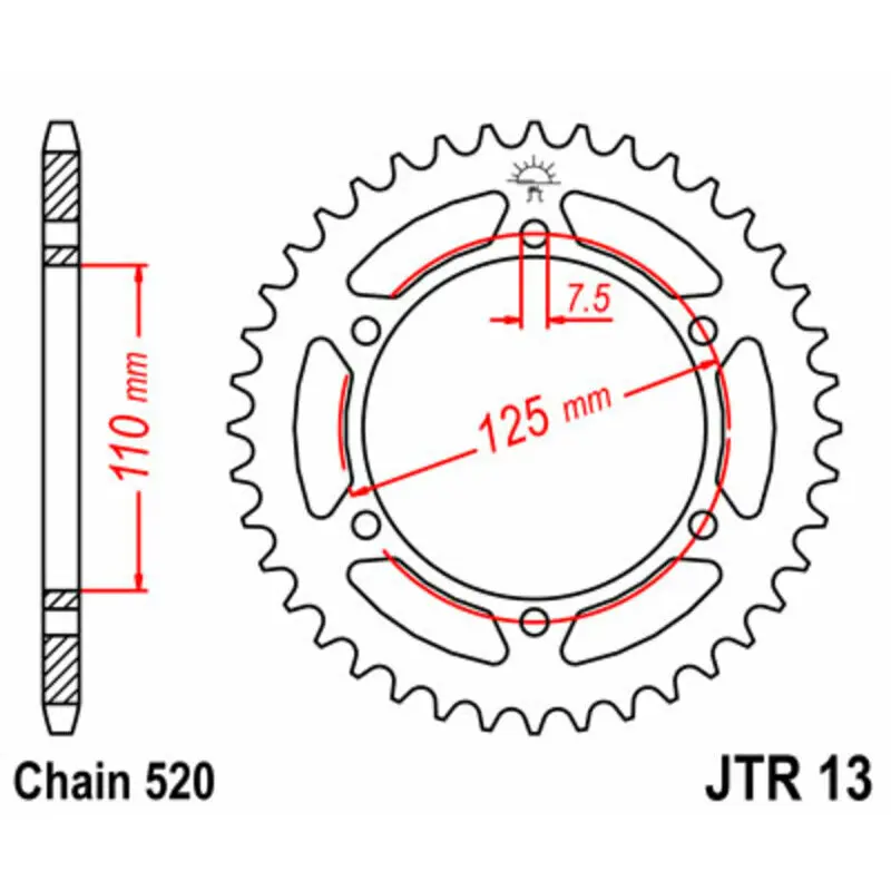 Motorradkrone JT Sprockets Cagiva Aletta ORO 125