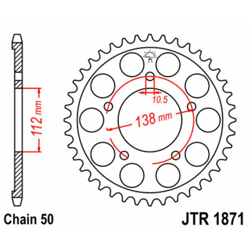 Standard Stahl Motorradkranz JT Sprockets 530