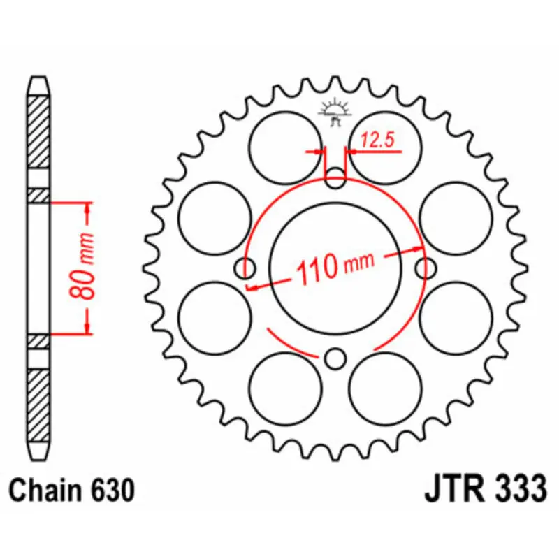 Standard Stahl Motorradkrone JT Sprockets 630 Honda CB 750 F Super Sport (CB750G)