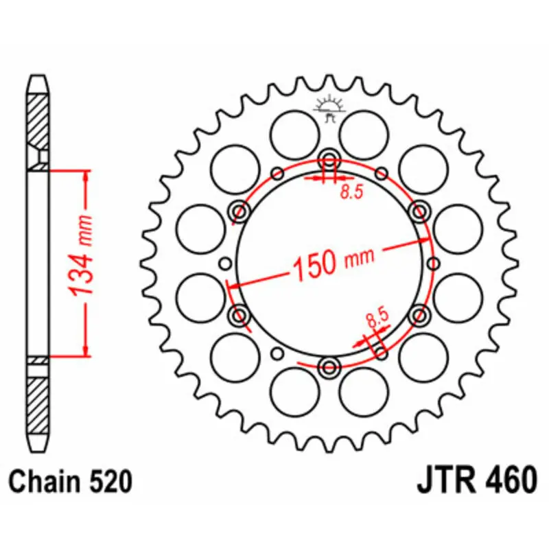 Motorradkrone JT Sprockets Kawasaki Kx 125 (Kx125a)