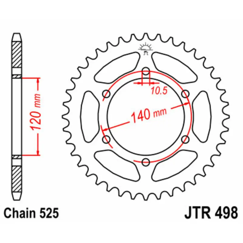 Standard Motorradkrone JT Sprockets 525