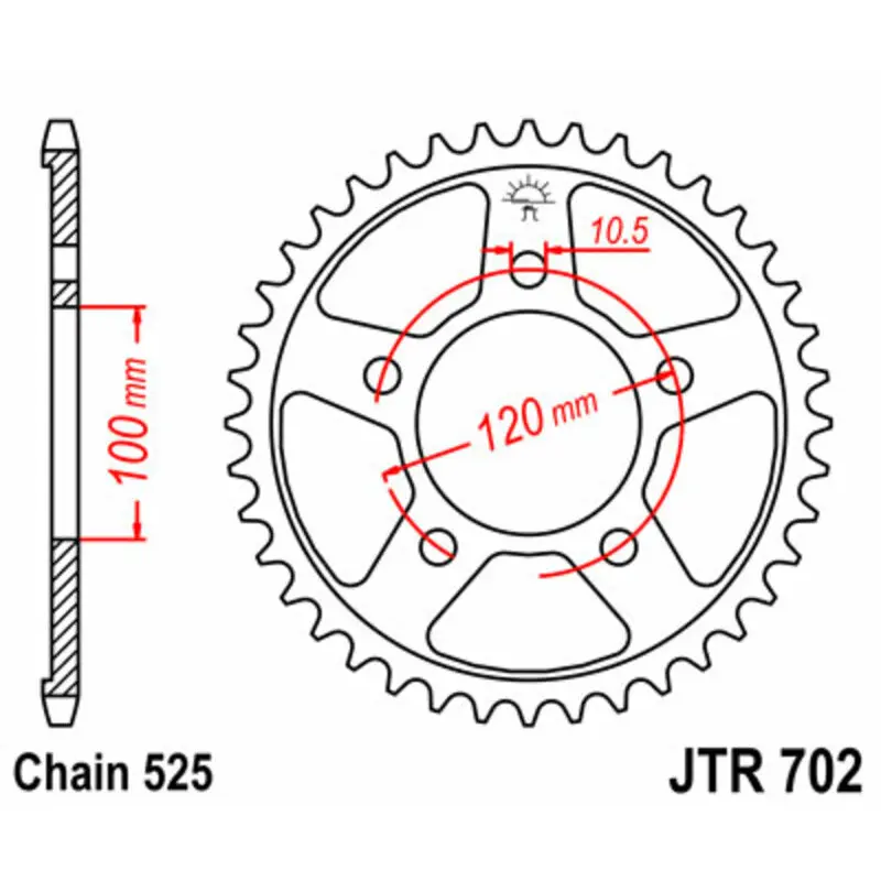 Standard Motorradkrone JT Sprockets 525