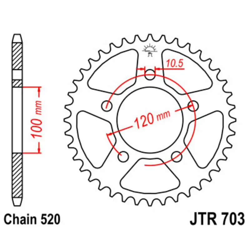 Standard Stahl Motorradkrone JT Sprockets 520 Aprilia RS 125