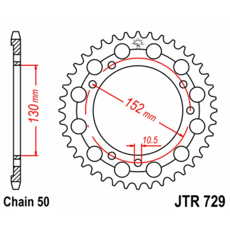 Standard Stahl Motorradkrone JT Sprockets 530 Cagiva Elefant 900