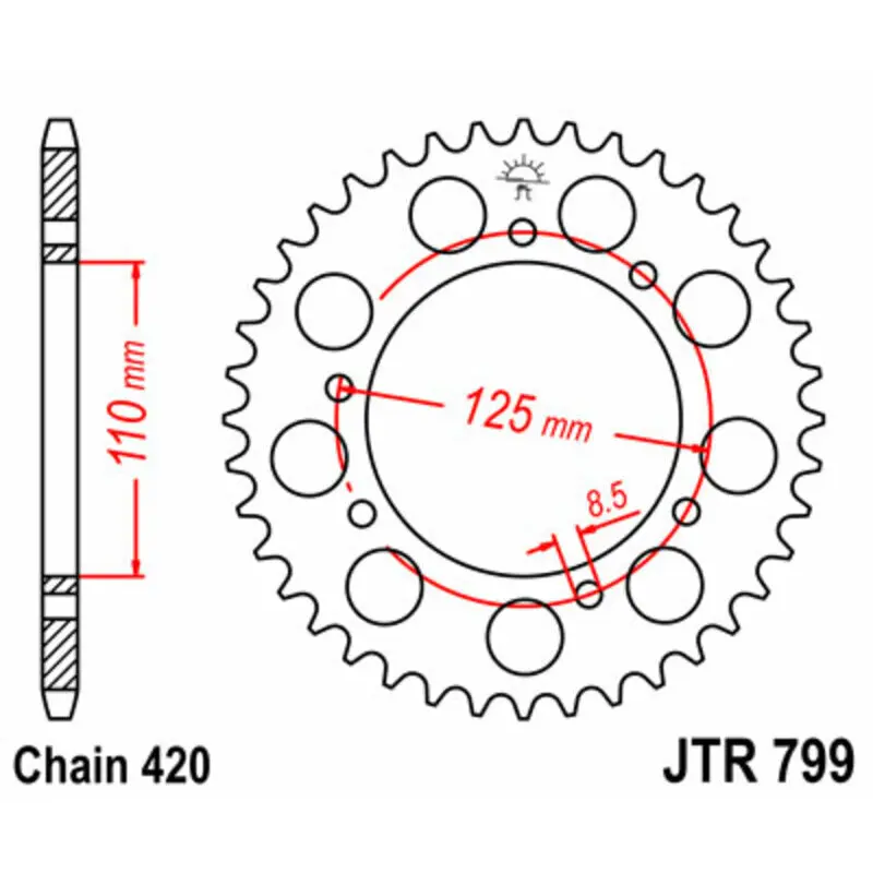 Motorradkrone JT Sprockets Suzuki Rmx 50