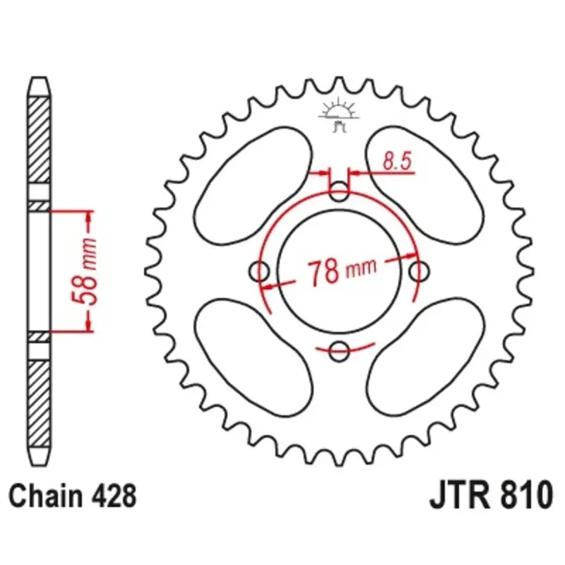 Motorradkrone JT Sprockets Hyosung 125 Karion Rt