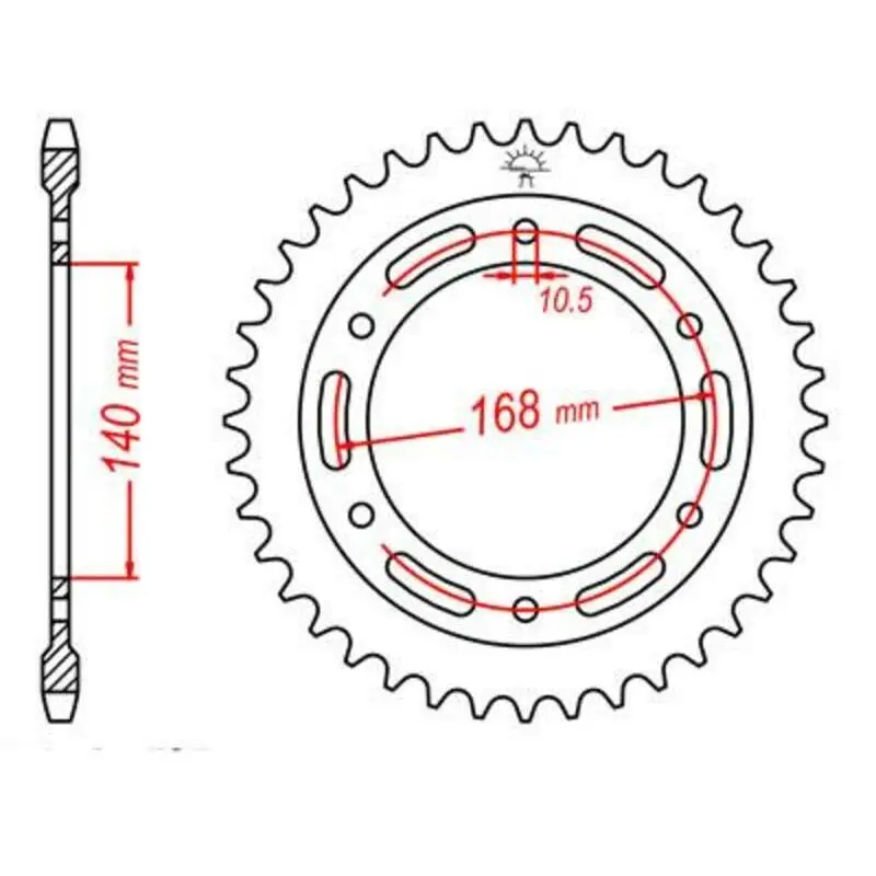 Standard Stahl Motorradkrone JT Sprockets 525 BMW F 800 GT ABS (0B03) 42T