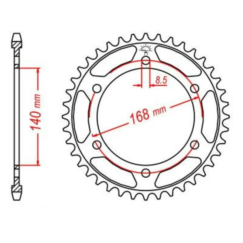 Standard Stahl Motorradkrone JT Sprockets 525 BMW F 800 R (0217) / BMW F 800 GS ABS (0B07)